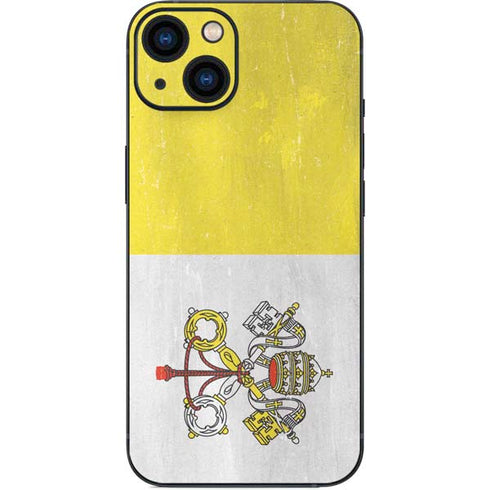 Vatican City Flag Distressed iPhone 14 Skin